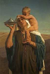 Bedouin Madre e le  bambino  Ultimi bagliori