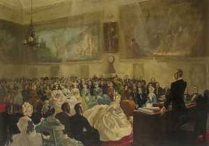 il principe Consorte , Presidente di la società delle arti , Presentazione Medaglie nel Society's Sala nel 1849
