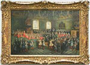 Le lit de justice tenu au parlement à la majorité de Louis XV (22 février 1723)