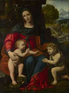 die Jungfrau und kind mit  Heilige  Klo