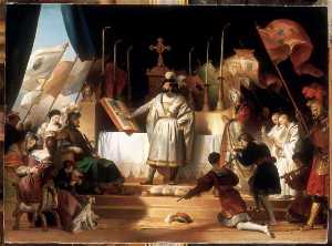 François Ier armé chevalier par Bayard.14 septembre 1515
