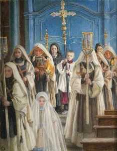 Procession of the Confraternity of Saint Croix, Aosta, Piedmont