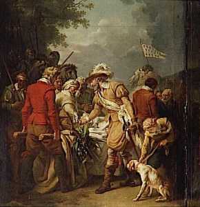 Henri IV rencontrant Sully blessé à la suite de la bataille d'Ivry