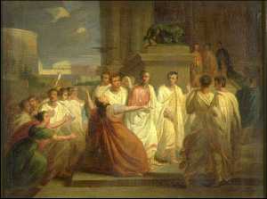 Juli César se rendant au sénat le jour die Ides von Mars