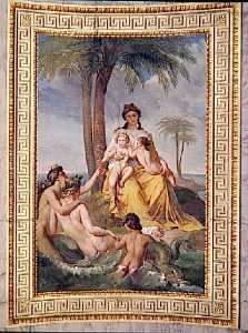 naissance de diane eccetera d'Apollon sous le palmier de l'île de De los