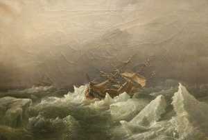 Antarctic Expedition Gale in the Pack, 1842