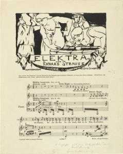 Headpiece for Elektra Sheet of Music (Elektra Notenblatt)