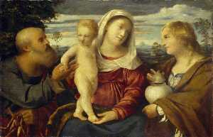 der heilige familie mit st maria magdalena