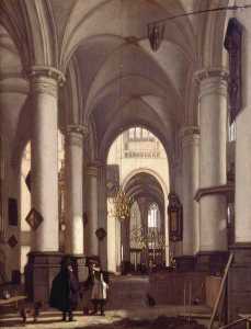 Intérieur d'église gothique