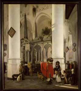 Intérieur de la Nieuwe Kerk de Delft avec le tombeau de Guillaume le Taciturne