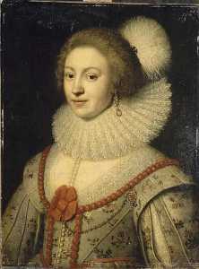 PORTRAIT DE FEMME , DIT AUTREFOIS PORTRAIT D'ELISABETH STUART ( 1596 , 1662 ) , REINE DE BOHEME