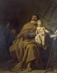 Saint Joseph tenant l'Enfant Jésus