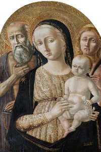madonna und kind mit st. Jerome und heilige Sebastian