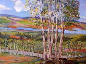 (Landscape with Trees), (painting)