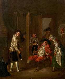 Szene in der 'Boar's Head' Gasthaus von william Shakespeare's 'Henry IV' , teil i