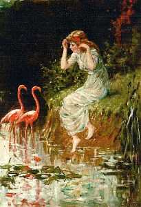 Flamingoes (sic), (painting)