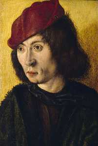 Portrait Bust of an Unknown Young Man in a Red Cap