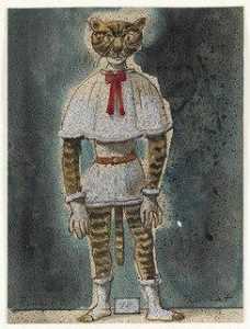 The Cat. Costume design for the ballet Le Renard