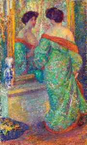 (Lady Reflected in Mirror)