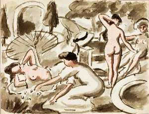 Group of Nude and Semi Nude Women