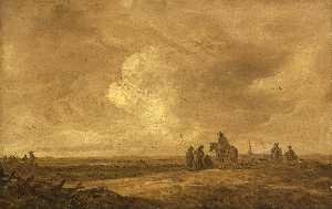 Dune Landscape with Travelers