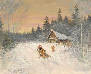 russo villaggio sotto  la neve