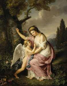 mujer y Cupido
