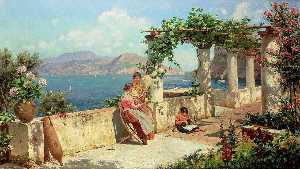 Figures on a Terrace in Capri