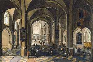 Interior of a Gothic Cathedral