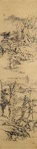 Paysage en le style de wang meng , ( c . 1309 1385 )