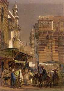mercato giorno sul Mu'izz id Rumore li Lah , vecchio cairo