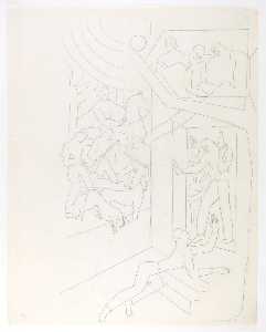 (Untitled) (tracing of drawing for Proposed Railway mural)