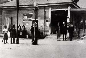 Cordray's drogerie markt , ecke 15th und post Büro , 1923 , von dem ecke läden von galveston , galveston county kultur kunstrat