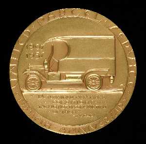 United Parcel Service Fiftieth Anniversary Medal (reverse)