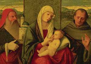 麦当娜和孩子 与圣 . 杰罗姆 和圣 . 弗朗西斯