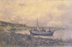 paesaggio con piccolo  barche  e le  Pescatori