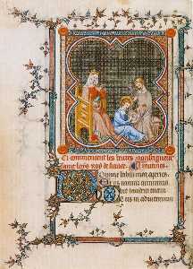 Miniature from Hours of Jeanne de Navarre (also known as Blanche of Navarre and Louis IX)