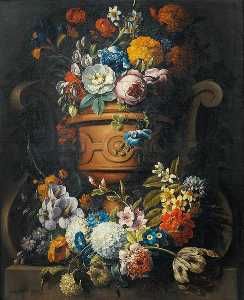 натюрморт с цветами в     вазе