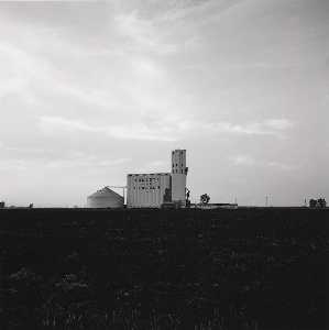 Grain Elevator and Plowed Field, Wellington, Kansas, 1973