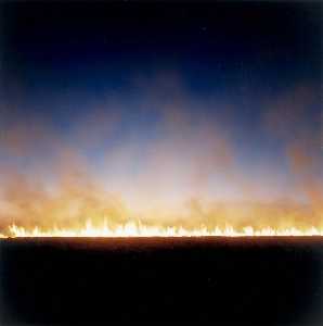 燧石 小山 草原 cassoday附近的火 , 堪萨斯州