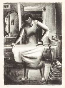Girl Ironing