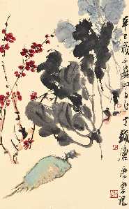 Plum Blossoms and Vegetables
