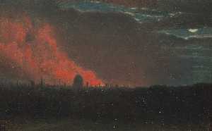 Feuer in london , Gesehen von Hampstead