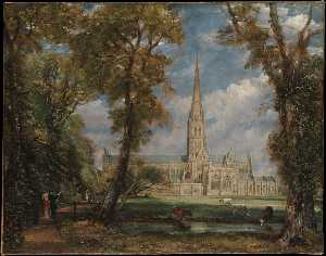 cattedrale di salisbury dal Bishop's Motivo