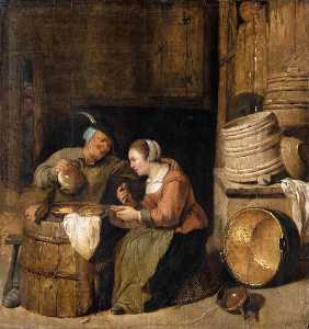 Interior Scene with Two Women Talking