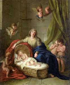 The Madonna and Child Surrounded by Putti (large version)