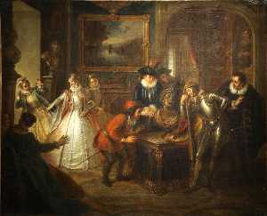 Don Quixote Consulting the Inchanted Head, at the House of Don Antonia Mereno (Cherbourg version)