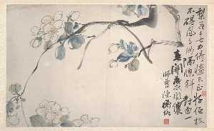 近代 陳衡恪 梨花 軸 Pear blossoms