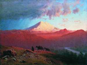 Mount Elbrus at Sunset