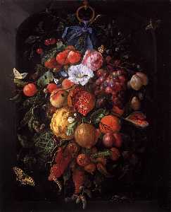 Festão dos  fruto  e  flores